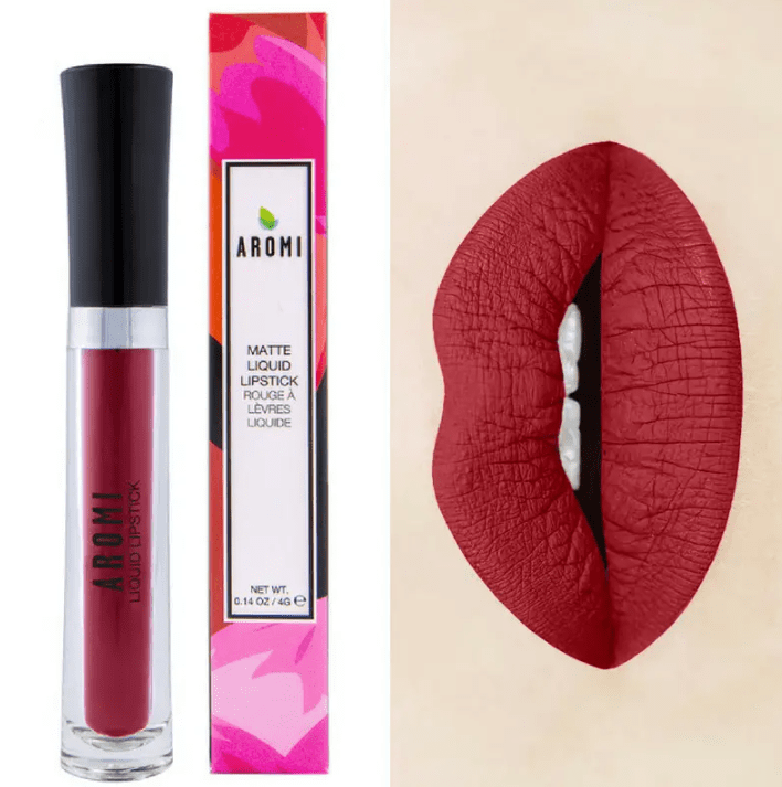 Aromi Beauty Matte Liquid Lipstick, Power Red
