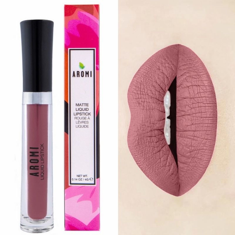 Aromi Beauty Matte Liquid Lipstick, Woodsy Rose