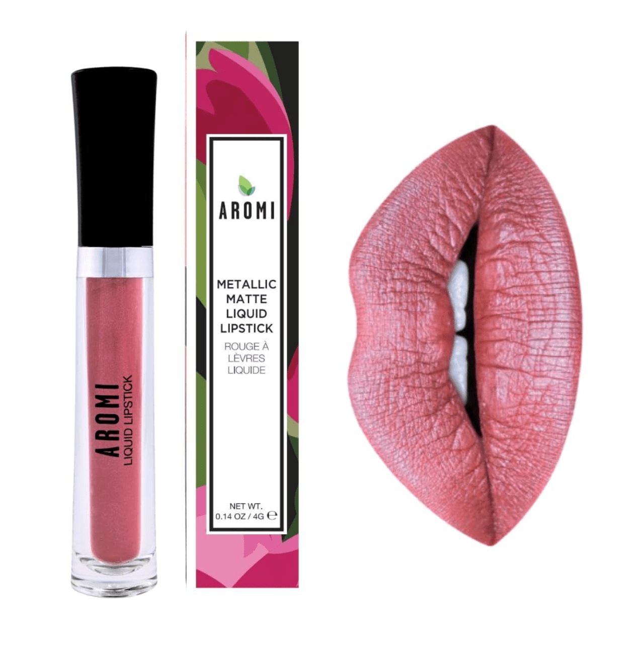 Aromi Beauty Metallic Liquid Lipstick, Alpine Bloom