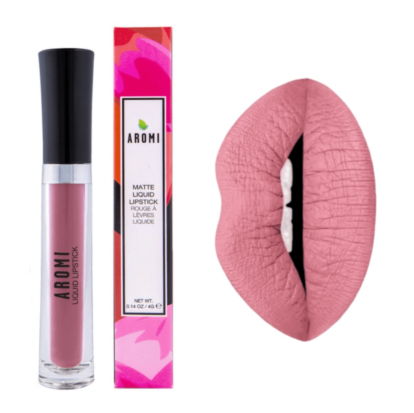 Aromi Beauty Matte Liquid Lipstick, Berry Nude