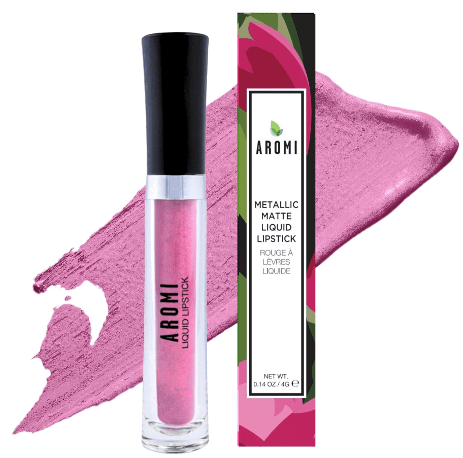 Aromi Beauty - Metallic Liquid Lipstick, Cotton Candy