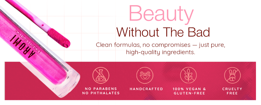 Aromi Beauty - Metallic Liquid Lipstick, Rose Gold