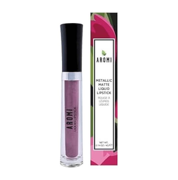 Aromi Beauty - Metallic Liquid Lipstick, Sugared Mauve