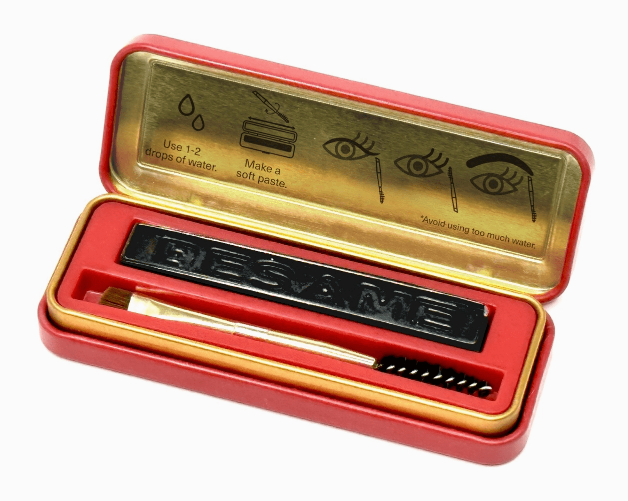 Besame Cosmetics [3 in1] Black Cake Mascara, Liner & Brow Definer