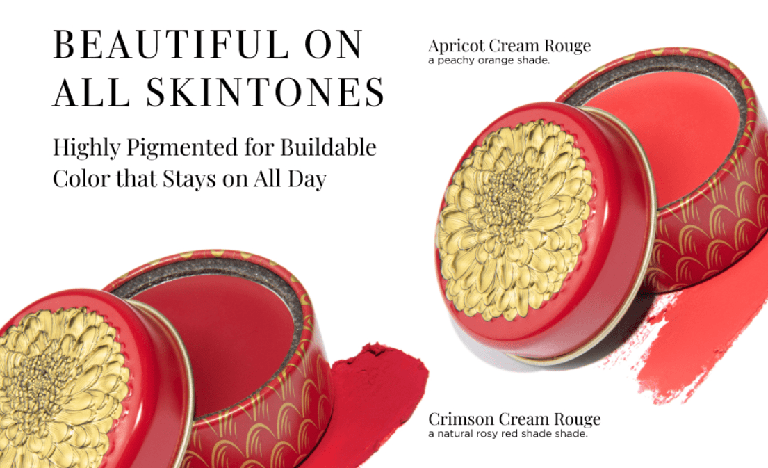 Besame Cosmetics - Crimson Cream Rouge - Crimson Red (1928)