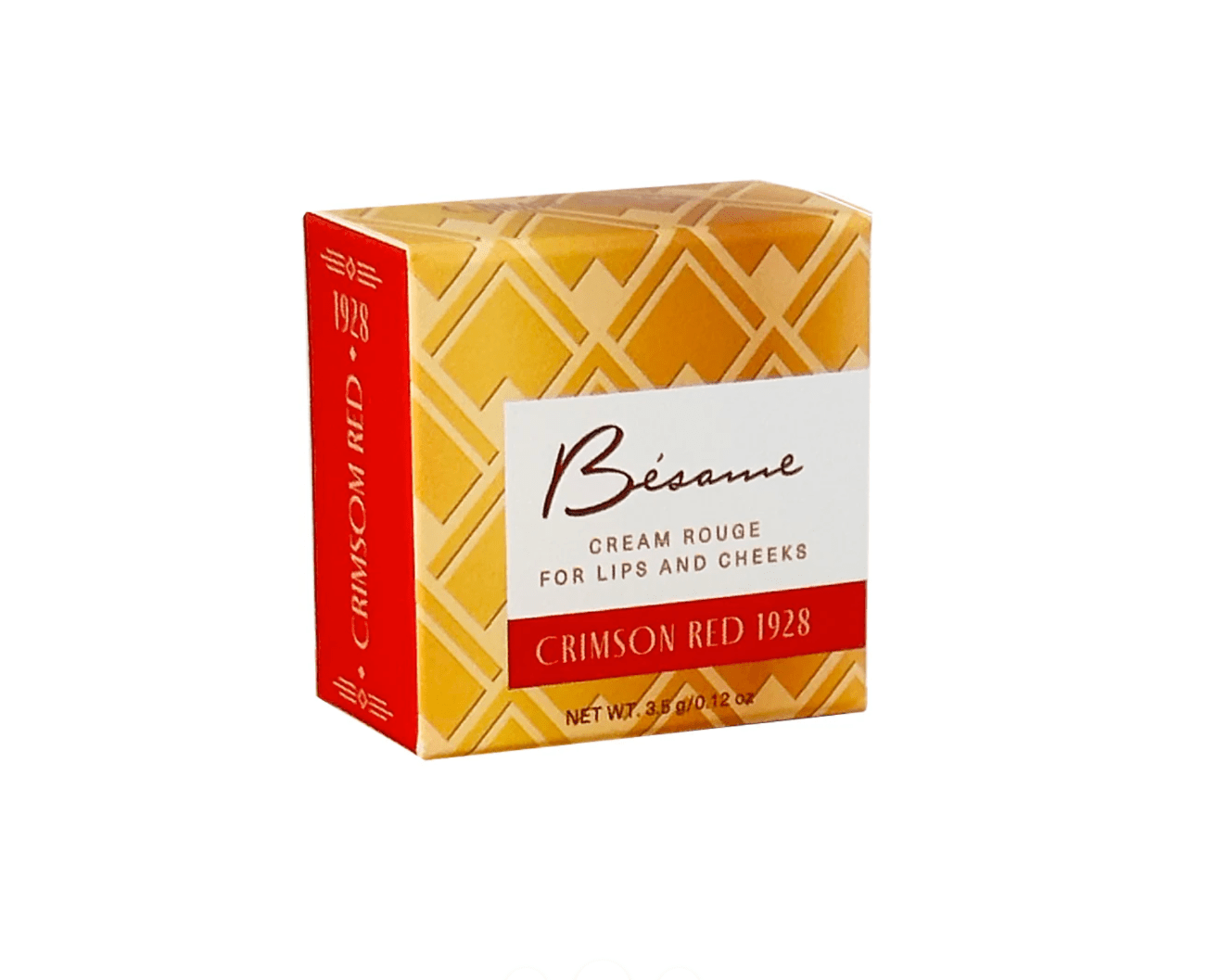 Besame Cosmetics - Crimson Cream Rouge - Apricot Orange (1938)