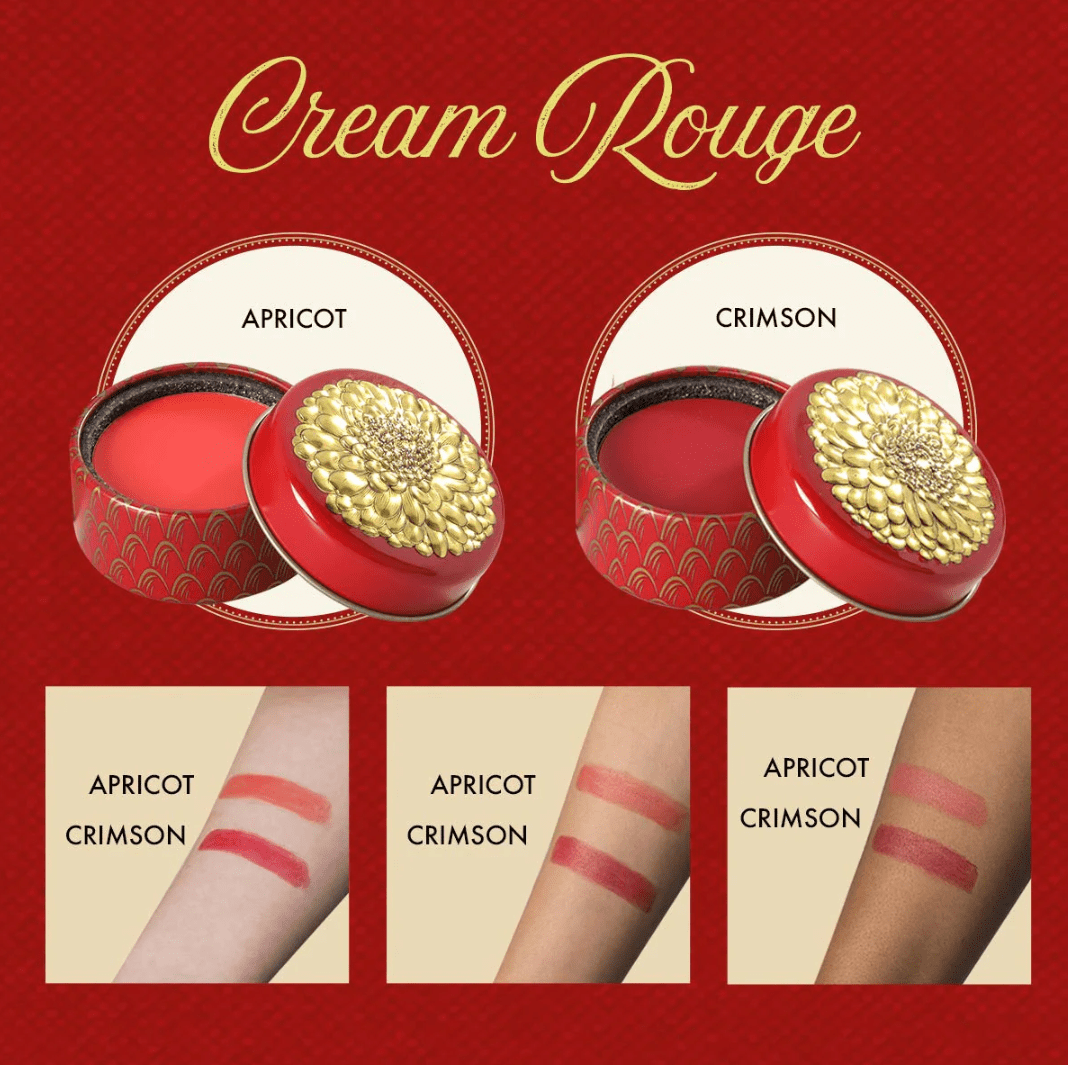 Besame Cosmetics - Crimson Cream Rouge - Apricot Orange (1938)
