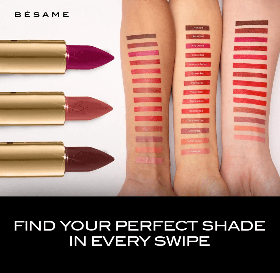 Besame Cosmetics Lipstick, Wild Rose (1974)