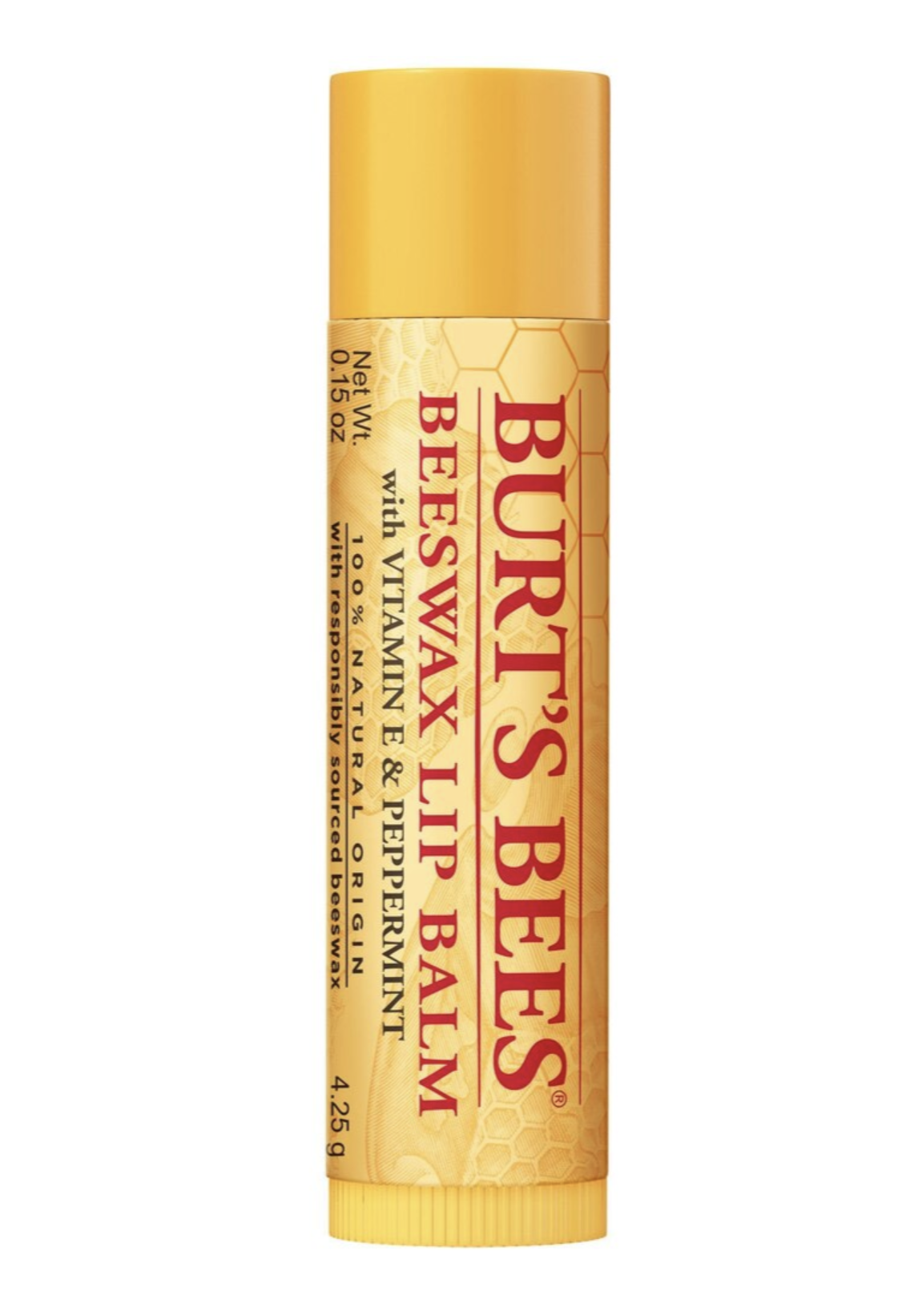 Burt's Bees Beeswax Lip Balm Original with Peppermint & Vitamin E Burt's Bees Beeswax Lip Balm Original with Peppermint & Vitamin E