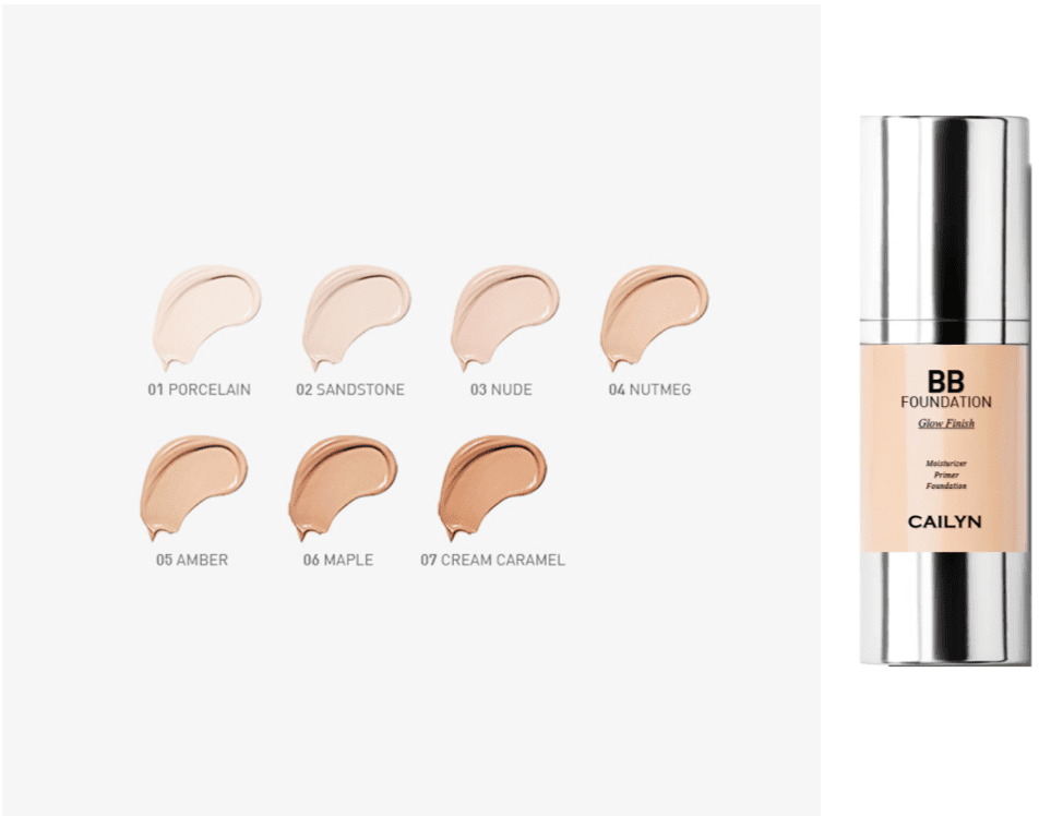 CAILYN Cosmetics BB Foundation Glow Finish, Nutmeg (4)
