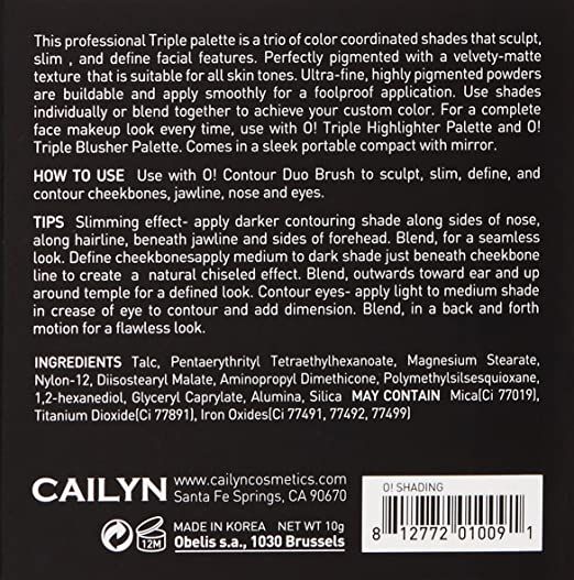 CAILYN Cosmetics O! Triple Compact Shading Palette