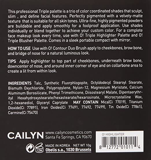 CAILYN Cosmetics O! Triple Highlighter Palette