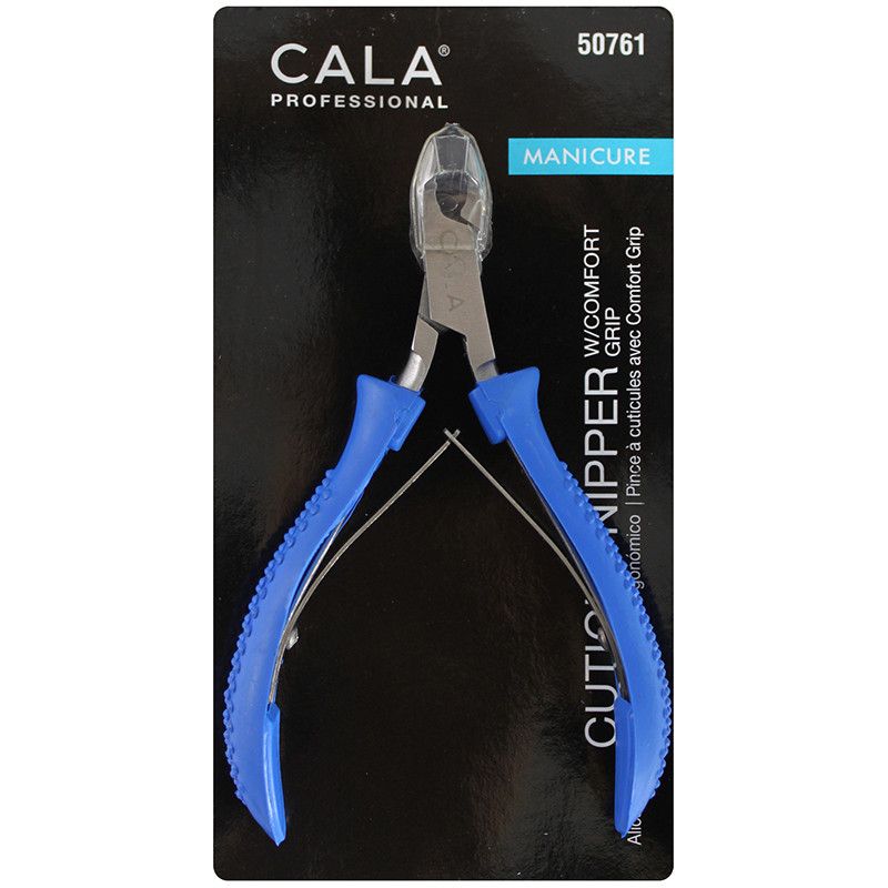Cala Manicure Cuticle Nipper w/Comfort Blue Grip 