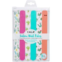 CALA Salon Nail Files, Cactus (6pcs)