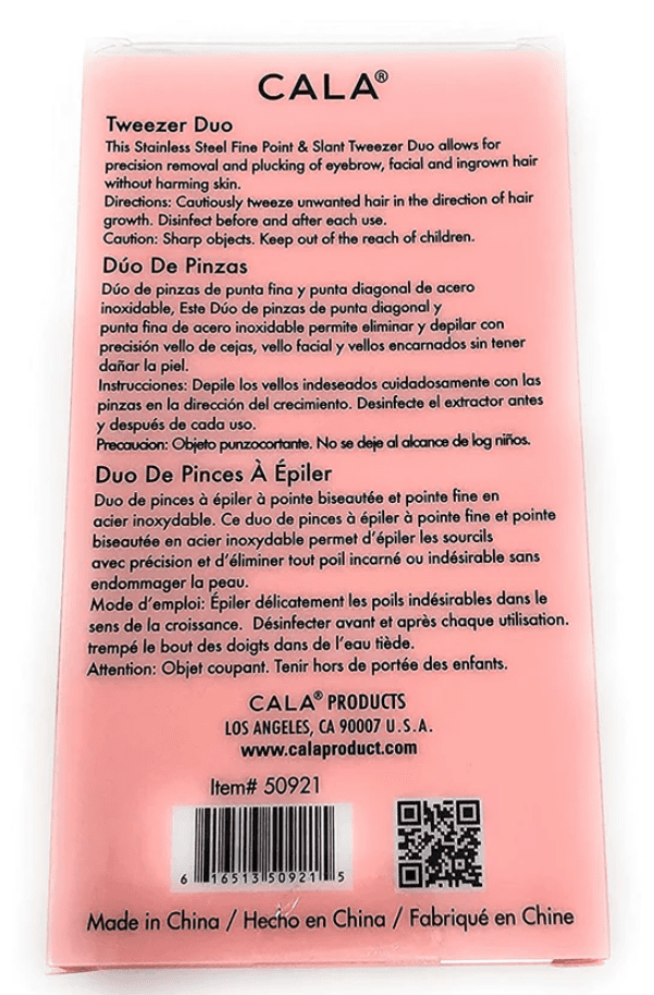 Cala Tweezer Duo - Rose Gold (Pointed & Slanted) (50921)