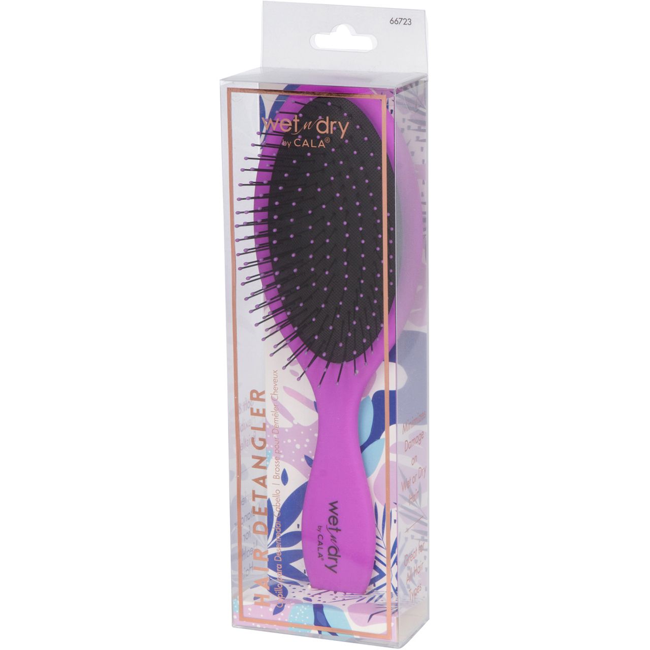 CALA Wet-n-dry Detangling hair brush - Orchid