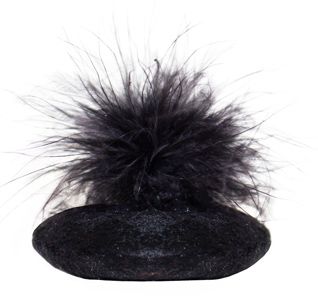 Color Me Beautiful Black Feather Puff
