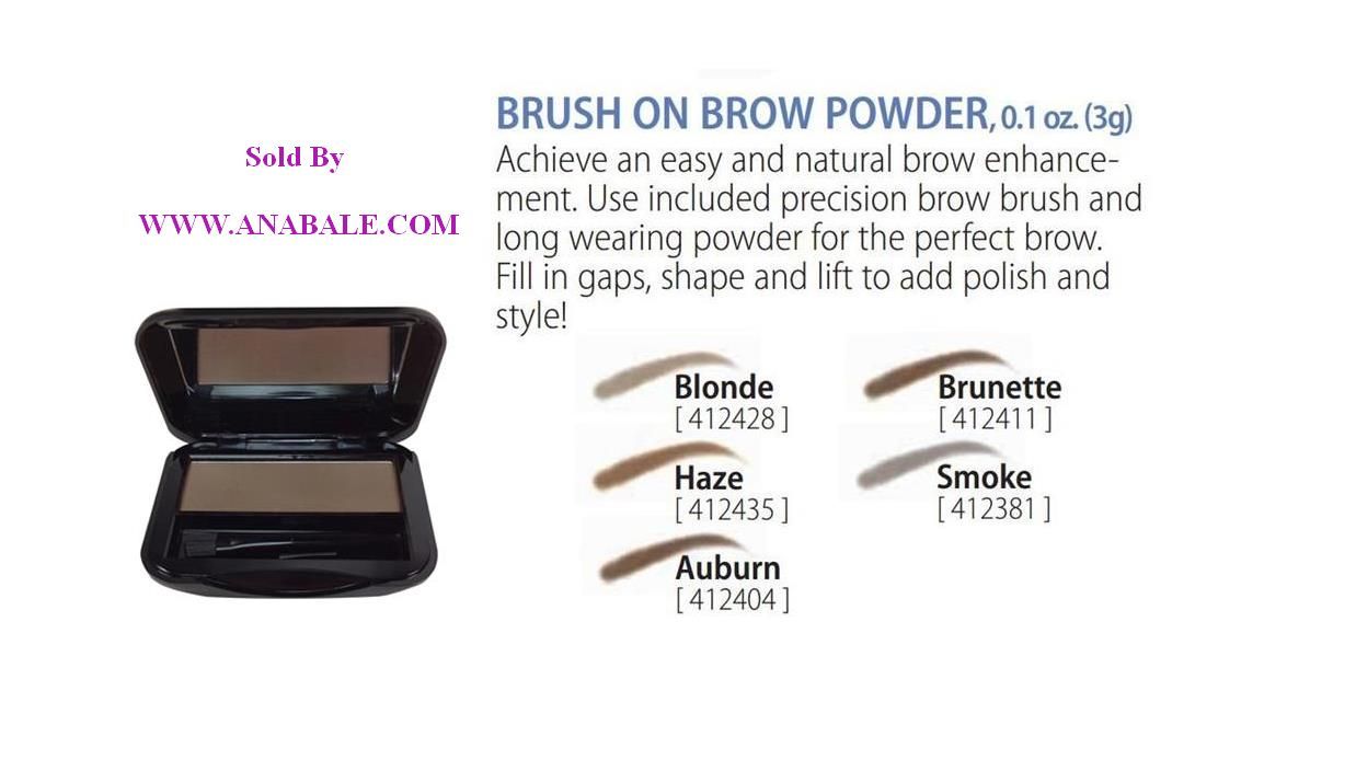 Color Me Beautiful, Brush On Brow Powder, Brunette 