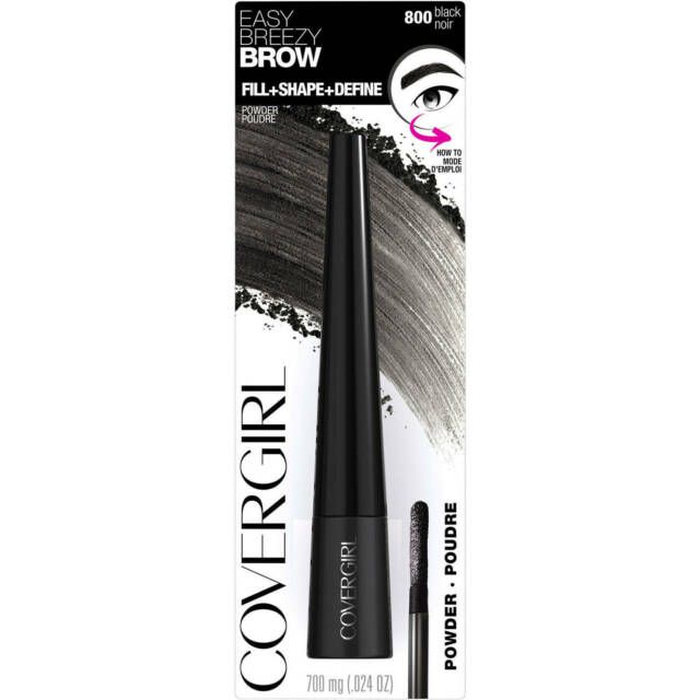 COVERGIRL Easy Breezy Brow Fill Plus Shape Plus Define Powder Eyebrow Makeup, Black 800