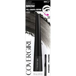 COVERGIRL Easy Breezy Brow Fill Plus Shape Plus Define Powder Eyebrow Makeup, Black 800