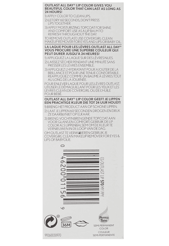 CoverGirl Outlast All Day Lippenstift – Two Step Lipcolor In My Papaya 570, 0,13 Oz / 3,7 G