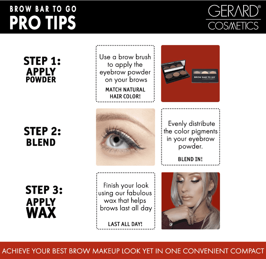 Gerard Cosmetics Brow Bar to Go - Medium to Ebony
