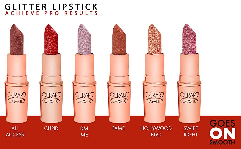 Gerard Cosmetics Glitter Lipstick - Cupid