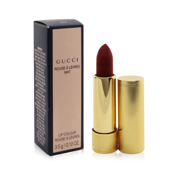  Gucci Rouge a Levres Mat Lipstick, Myra Crimson 504