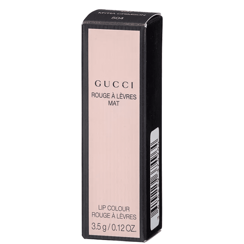  Gucci Rouge a Levres Mat Lipstick, Myra Crimson 504