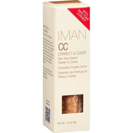 IMAN CC Correct & Cover Powder to Creme Concealer, Clay Medium