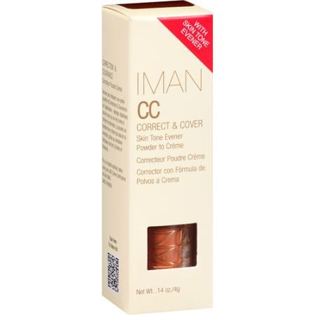 IMAN CC Correct & Cover Powder to Creme Concealer, Earth Deep
