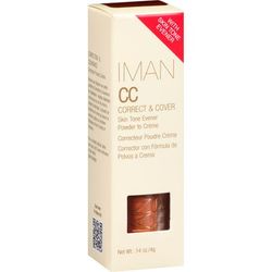 IMAN CC Correct & Cover Powder to Creme Concealer, Earth Deep