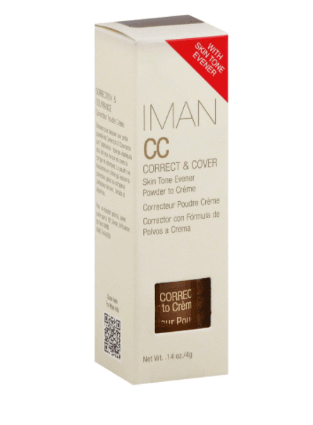 IMAN CC Correct & Cover Powder to Creme Concealer, Earth Medium