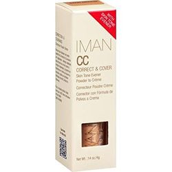 IMAN CC Correct & Cover Powder to Creme Concealer, Sand Medium