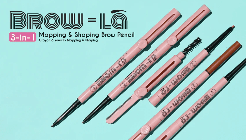 J.Cat Beauty 3 in 1 Mapping & Shaping Brow Pencil, Soft Black (MSP106) 