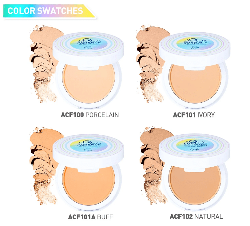J.Cat Beauty Aquasurance Compact Foundation, Porcelain (ACF100)