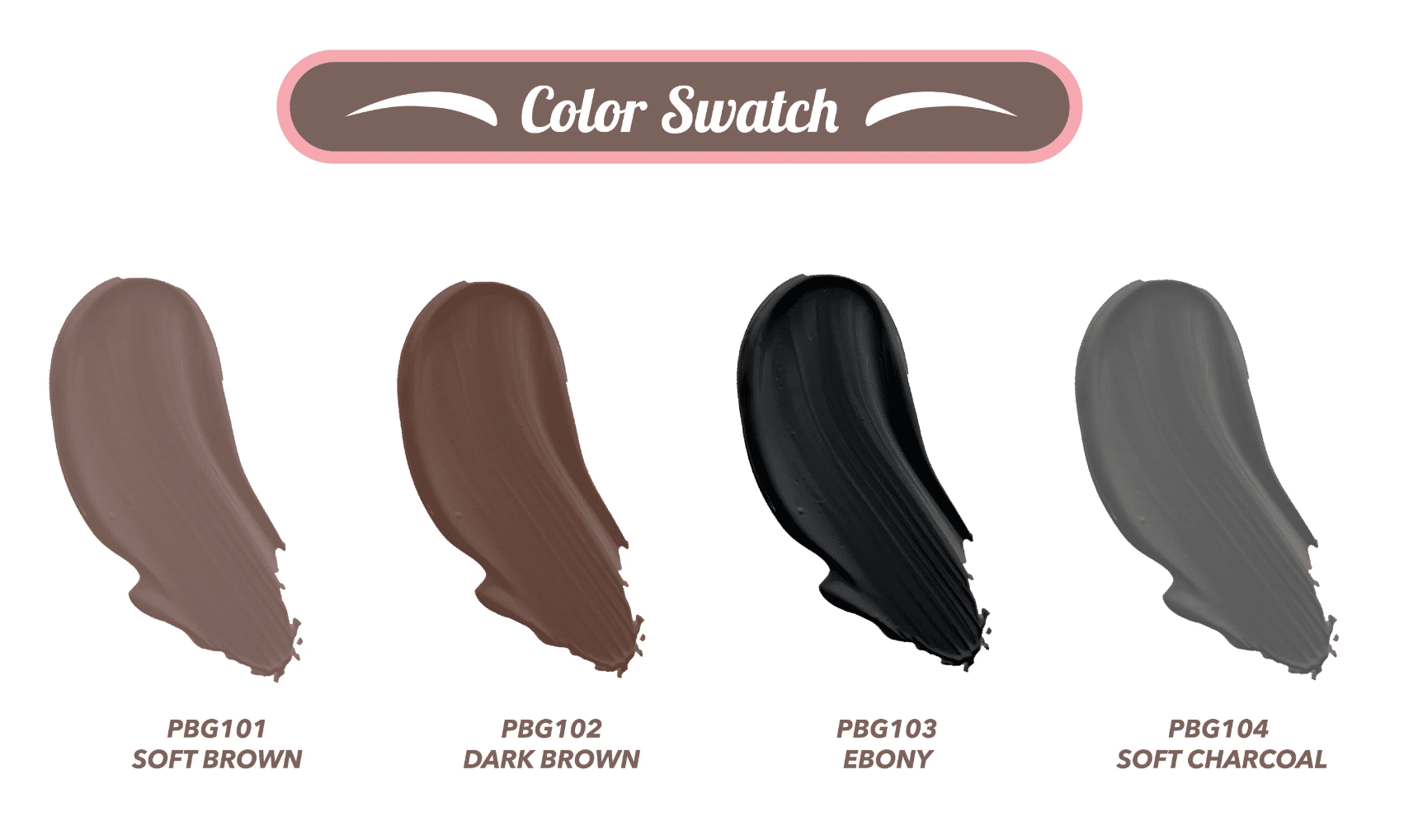 J.Cat Beauty Attention! 4 in 1 Pomade + Brow Gel, Soft Brown [PBG101]