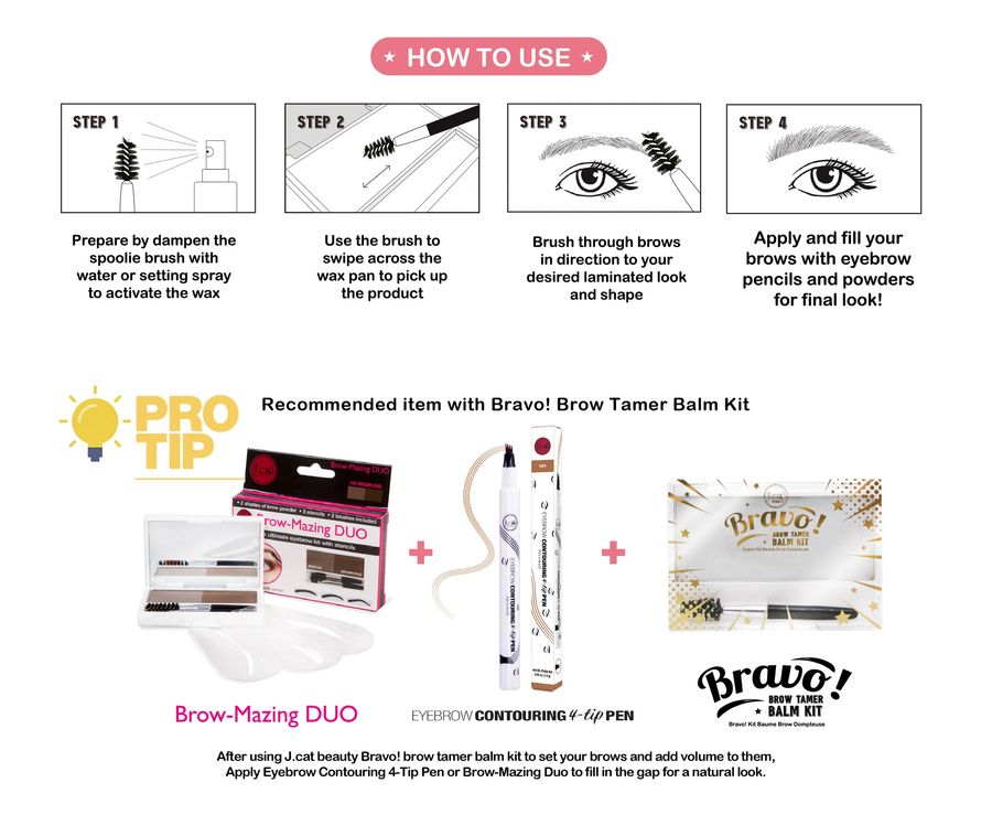 J.Cat Beauty Bravo! Brow Tamer Balm Kit