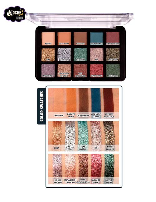 J.Cat Beauty Dia & Noche Tri-Element 15 Eyeshadow Palette, NOCHE (DNP102)