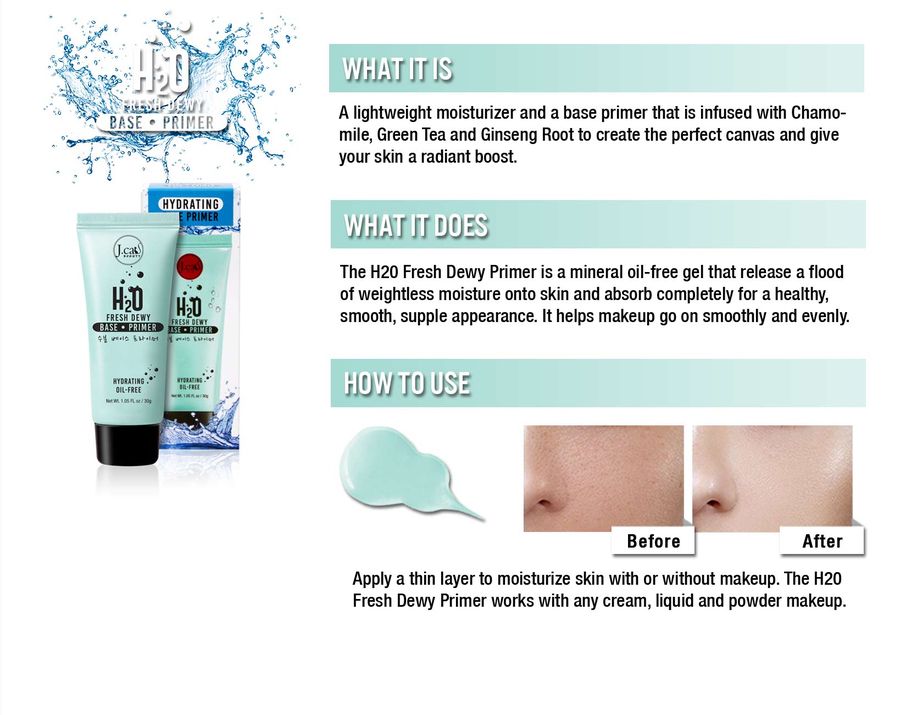 J.Cat Beauty H2O Fresh Dewy Hydrating Face Primer