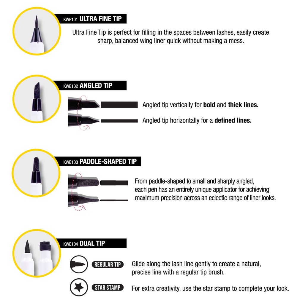 J.Cat Beauty Kitten Winged Eyeliner - Dual Tip (KWE104)