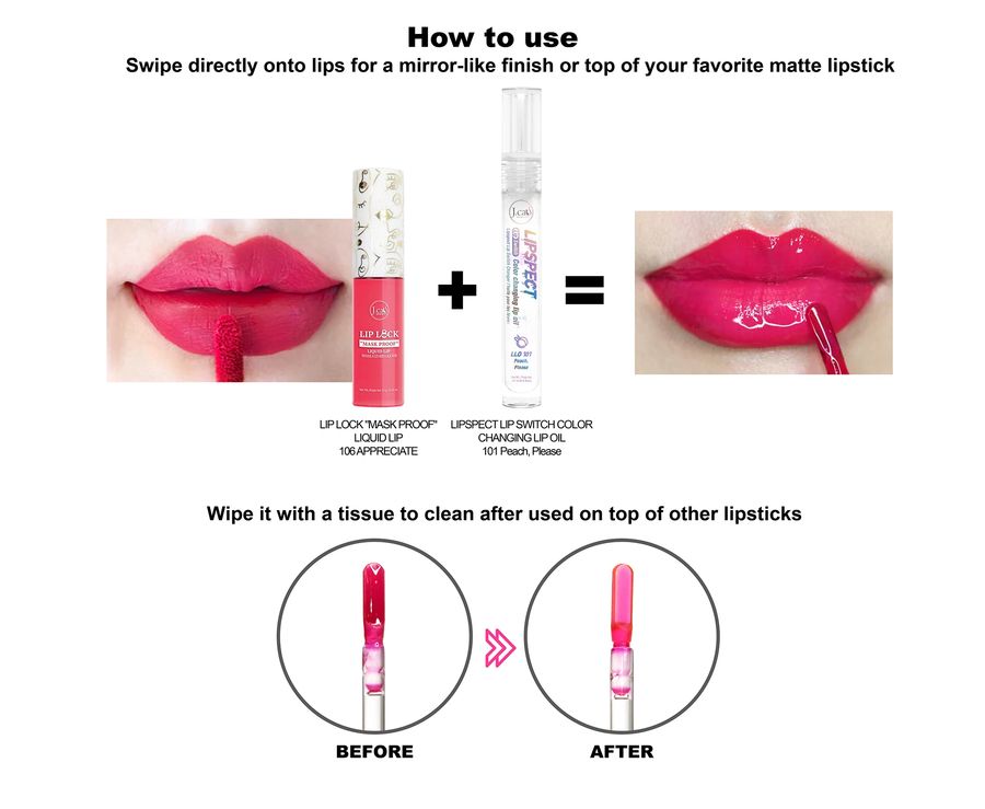 J.Cat Beauty Lipspect Lip Switch Color Changing Lip Oil (Grape Mind Think Alike)