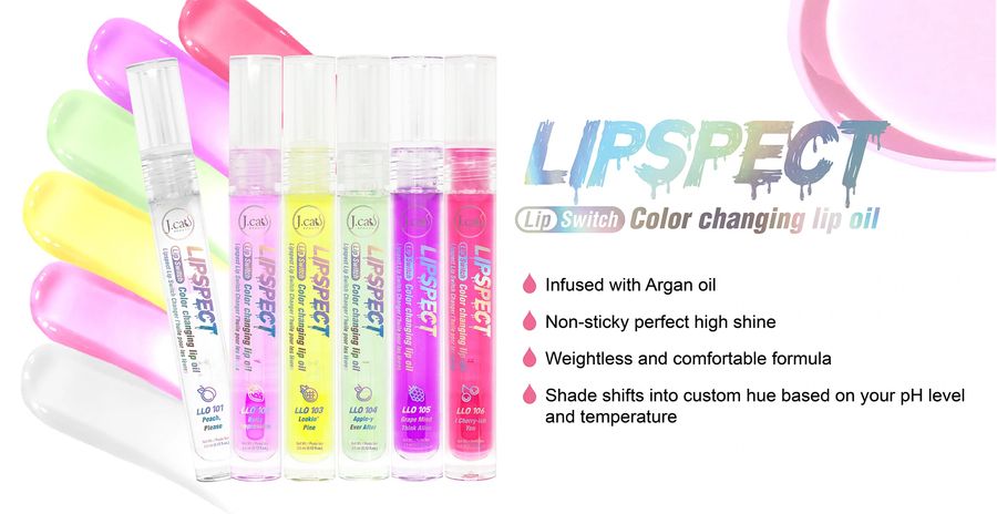 J.Cat Beauty Lipspect Lip Switch Color Changing Lip Oil (Grape Mind Think Alike)