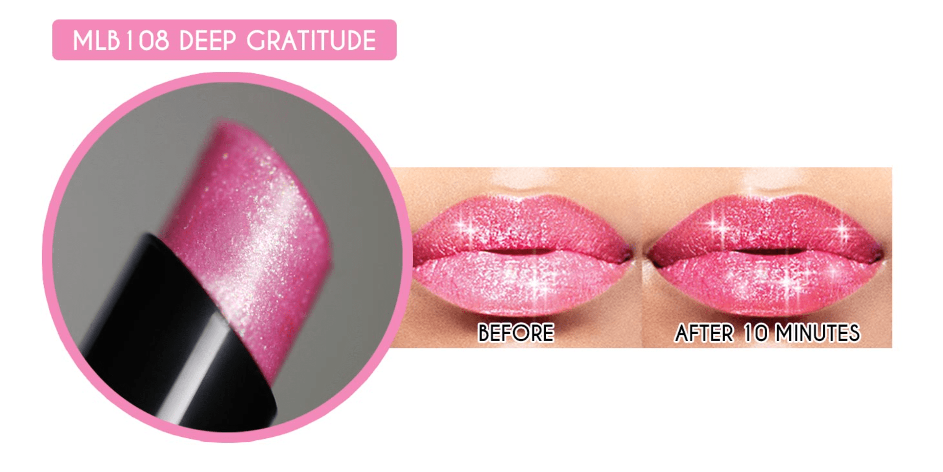 J.CAT BEAUTY Moodflick Holo-Stick Lip Balm, Deep Gratitude (MLB108)