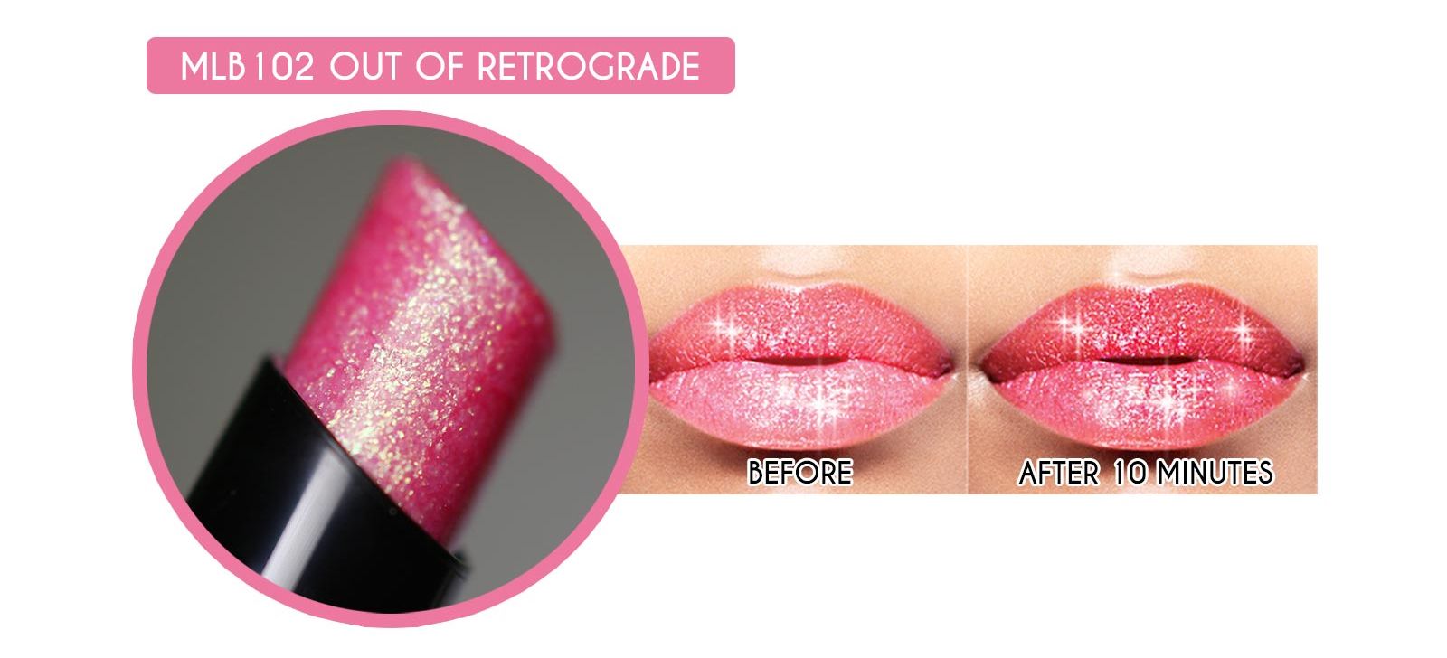 J.CAT BEAUTY Moodflick Holo-Stick Lip Balm, Out of Retrograde (MLB102)
