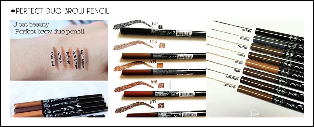 J.Cat Beauty Perfect Brow Duo Pencil, Chestnut (BDP103)