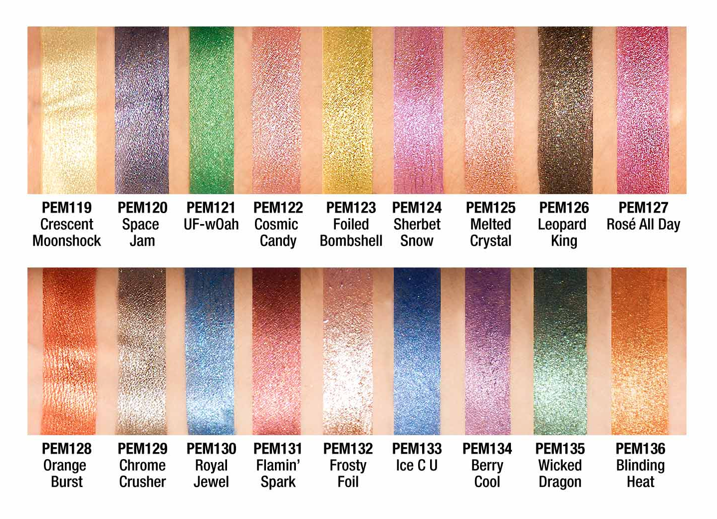 J.Cat Beauty Pris-Metal Chrome Eye Mousse, Blinding Heat (PEM136)