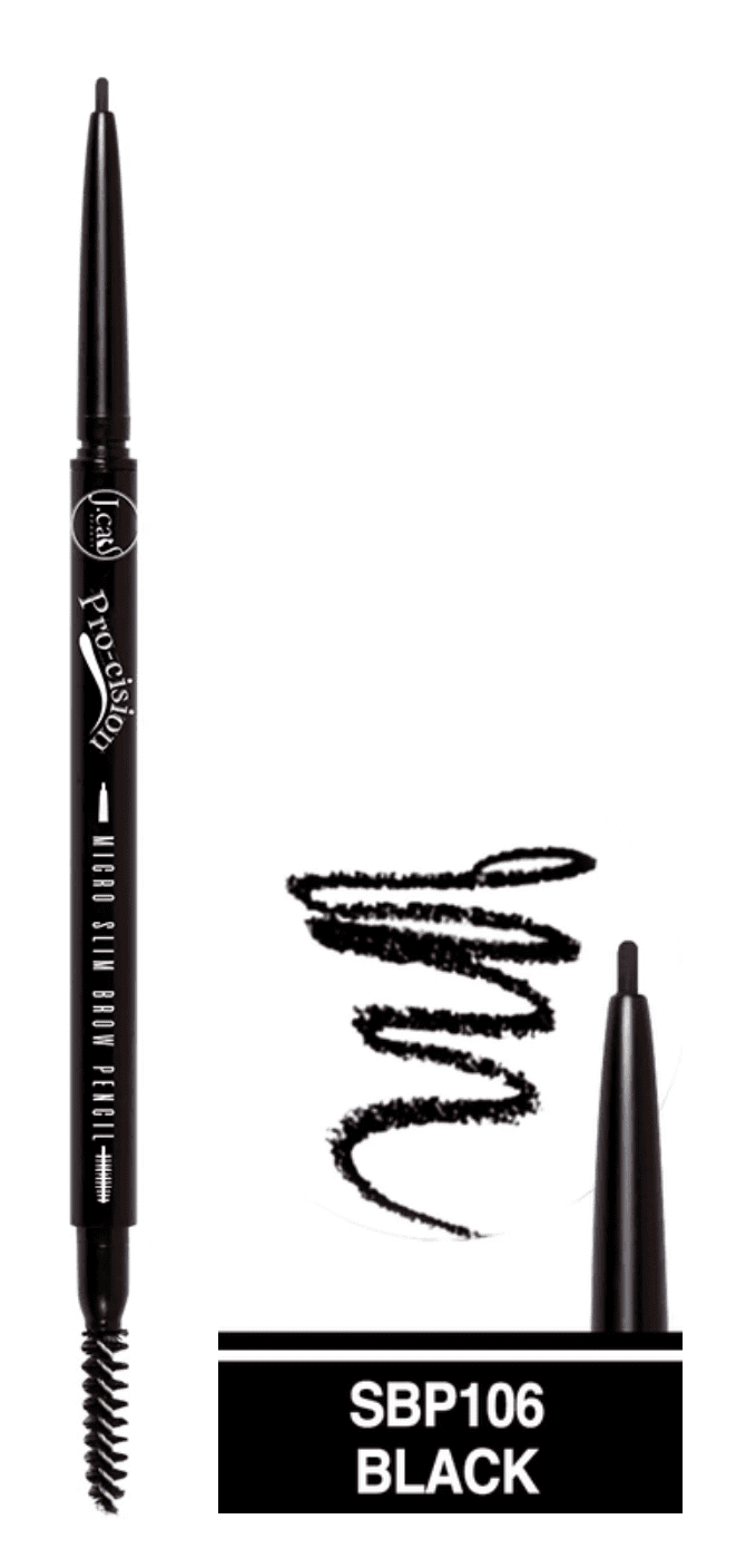 J.Cat Beauty Procision Micro Slim Brow Pencil, Black (SBP106)