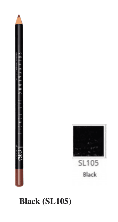 J.Cat Beauty Skinny & Long Lip Pencil -  BLACK (SL105)