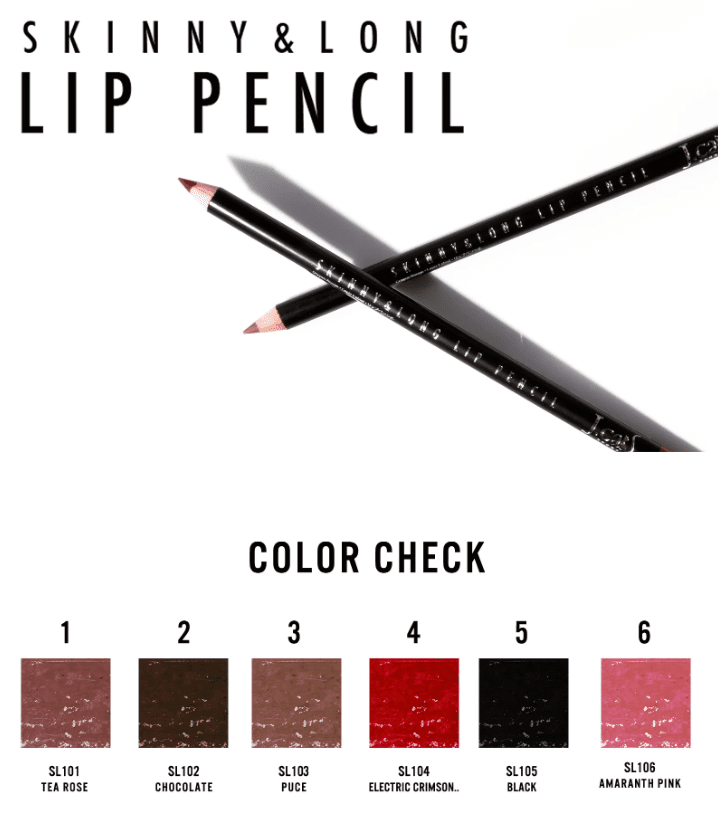 J.Cat Beauty Skinny & Long Lip Pencil - PUCE (SL103)